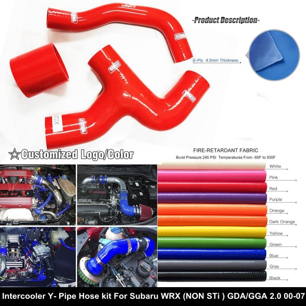 EPMAN 3PCS Silicone Intercooler Y-Pipe Hose kit For Subaru WRX GDA/GGA 2.0 00-07 EPMSBT006 (Pre-Order ONLY)