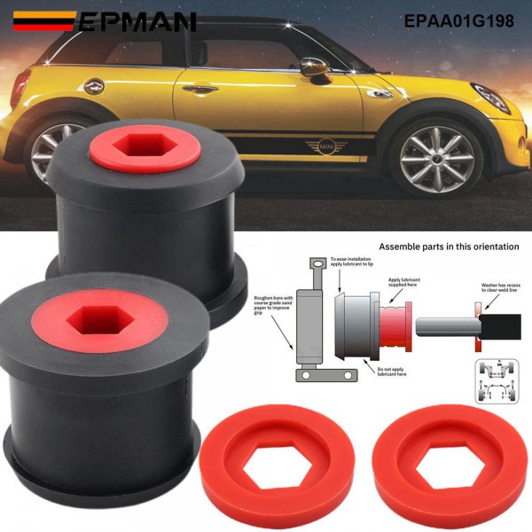 EPMAN Suspension Front Lower Control Arm Wishbone Polyurethane Bushing Kit For 2002-2015 MINI Cooper EPAA01G198