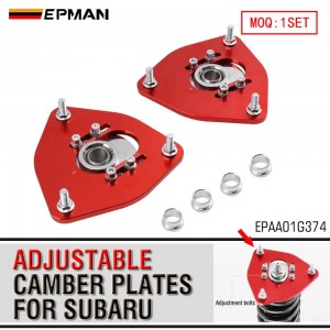 EPMAN Front Camber Plates For Subaru Impreza WRX STI GD 02-07 Coilover Top Mounts EPAA01G374