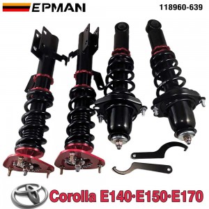 EPMAN Coilovers Spring Struts Racing Suspension Coilover Kit Shock Absorber For Toyota Corolla 09-17 E140 E150 E170 118960-639 (RANDOM COLOR)