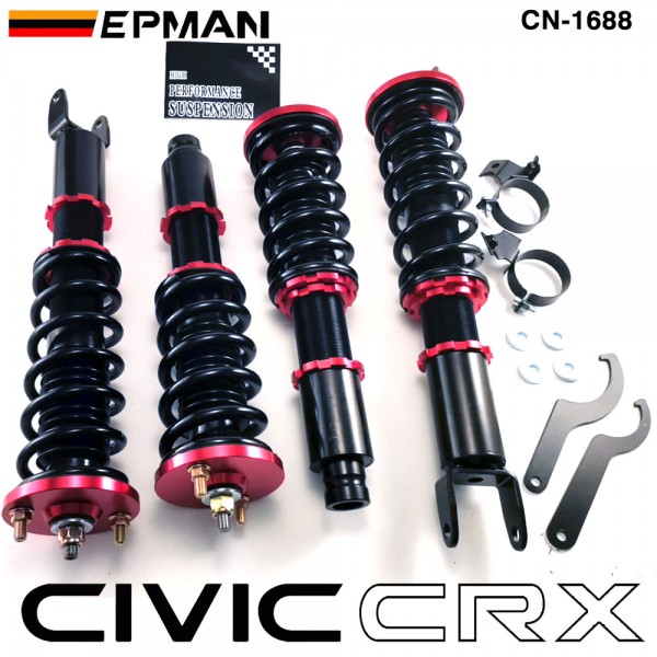 EPMAN Coilover Suspension Lowering Kit Fits For Honda Civic & CRX 88-91 INTEGRA 90-93 CN-1688 (RANDOM COLOR) EPMAN Coilover Suspension Lowering Kit Fits For Honda Civic & CRX 88-91 INTEGRA 90-93 CN-1688 (RANDOM COLOR)