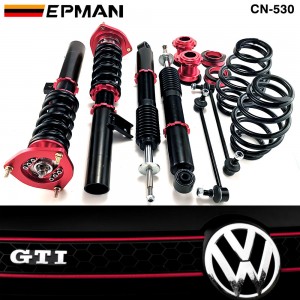 EPMAN Coilover Suspension Lowering Kit Fits For Volkswagen VW 06-09 GTI/ 03-07 Golf MK5 CN-530 (RANDOM COLOR)
