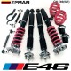 EPMAN Coilovers Spring Struts Racing Suspension Coilover Kit Shock Absorber For 01-05 BMW E46 330i/330Ci/330xi CN-E46(527) (RANDOM COLOR)