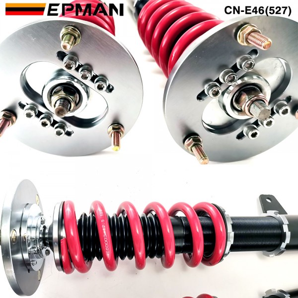 EPMAN Coilovers Spring Struts Racing Suspension Coilover Kit Shock Absorber For 01-05 BMW E46 330i/330Ci/330xi CN-E46(527) (RANDOM COLOR)