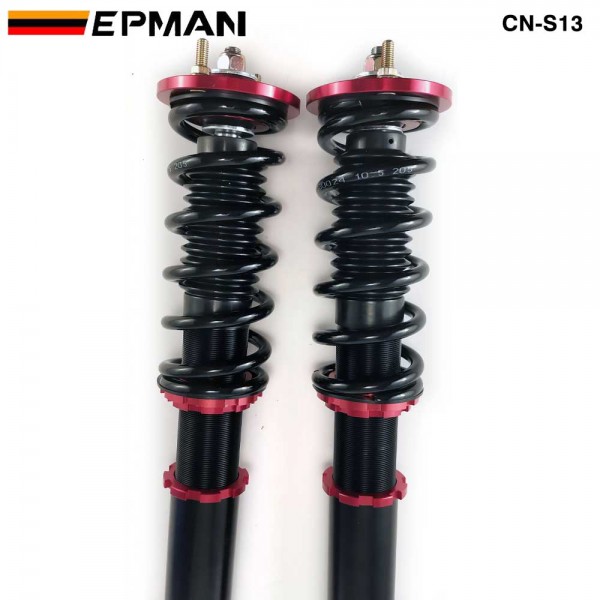 EPMAN Coilovers Spring Struts Racing Suspension Coilover Kit 16 Way Shock Absorber for Nissan 89-94 240SX S13 CN-S13 (RANDOM COLOR) EPMAN Coilovers Spring Struts Racing Suspension Coilover Kit 16 Way Shock Absorber for Nissan 89-94 240SX S13 CN-S13 (RANDOM COLOR)