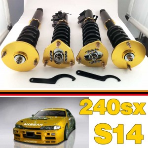 EPMAN Coilovers Spring Struts Racing Suspension Coilover Kit Shock Absorber 16 Way For 95-98 Nissan S14 240sx CN-S14 (RANDOM COLOR) 