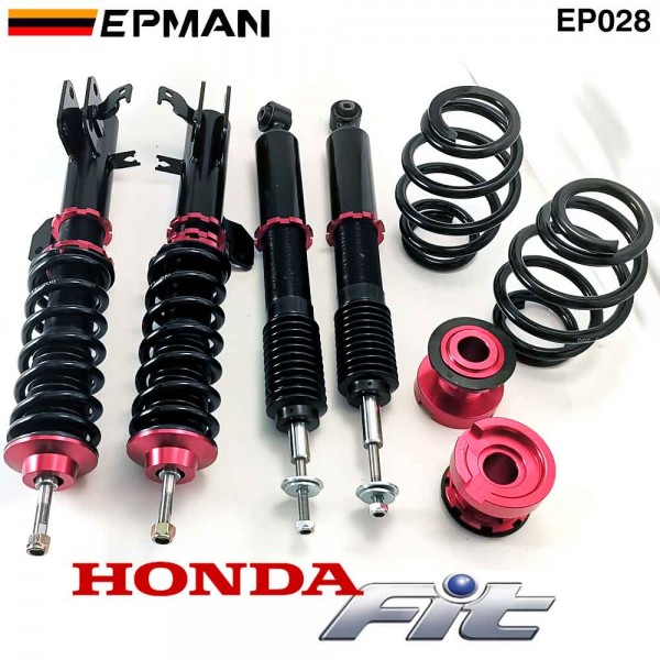 EPMAN Coilovers Spring Struts Racing Suspension Coilover Kit Shock Absorber for Honda Fit 09+ / City / Freed EP028 (RANDOM COLOR) EPMAN Coilovers Spring Struts Racing Suspension Coilover Kit Shock Absorber for Honda Fit 09+ / City / Freed EP028 (RANDOM COLOR)