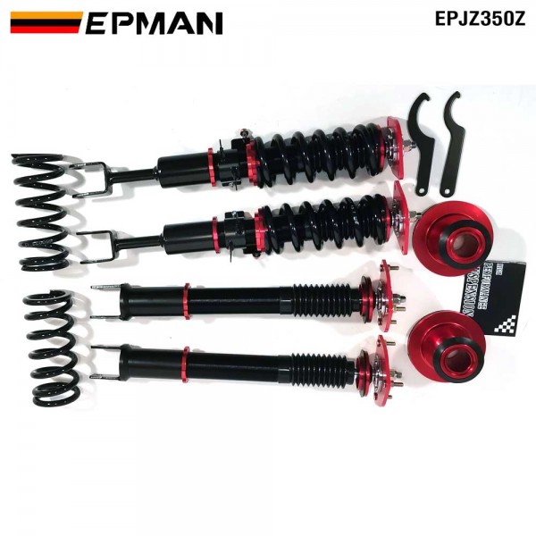 EPMAN Coilovers Spring Struts Racing Suspension Coilover Kit Shock Absorber For 02-08 Nissan 350Z Infinity G35 EPJZ350Z (RANDOM COLOR) EPMAN Coilovers Spring Struts Racing Suspension Coilover Kit Shock Absorber For 02-08 Nissan 350Z Infinity G35 EPJZ350Z (RANDOM COLOR)