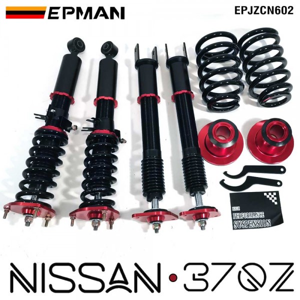 EPMAN Coilovers Spring Struts Racing Suspension Coilover Kit Shock Absorber for 08-11 Nissan 370Z EPJZCN602 (RANDOM COLOR) EPMAN Coilovers Spring Struts Racing Suspension Coilover Kit Shock Absorber for 08-11 Nissan 370Z EPJZCN602 (RANDOM COLOR)