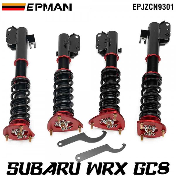 EPMAN Coilovers Spring Struts Racing Suspension Coilover Kit Shock Absorber for 93-01 Subaru WRX GC8 EPJZCN9301 (RANDOM COLOR)