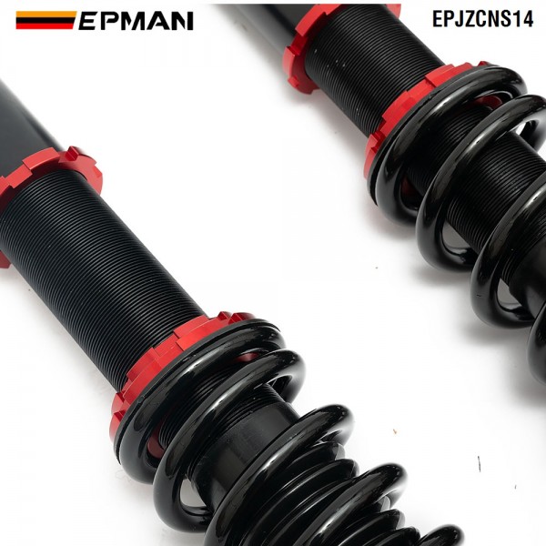 EPMAN Coilovers Spring Struts Racing Suspension Coilover Kit Shock Absorber 16 Way For 95-98 Nissan S14 240sx EPJZCNS14 (RANDOM COLOR) EPMAN Coilovers Spring Struts Racing Suspension Coilover Kit Shock Absorber 16 Way For 95-98 Nissan S14 240sx EPJZCNS14 (RANDOM COLOR)