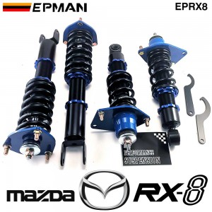 EPMAN Coilovers Spring Struts Racing Suspension Coilover Kit Shock Absorber for Mazda RX-8 2004-2011 EPRX8 (RANDOM COLOR) 