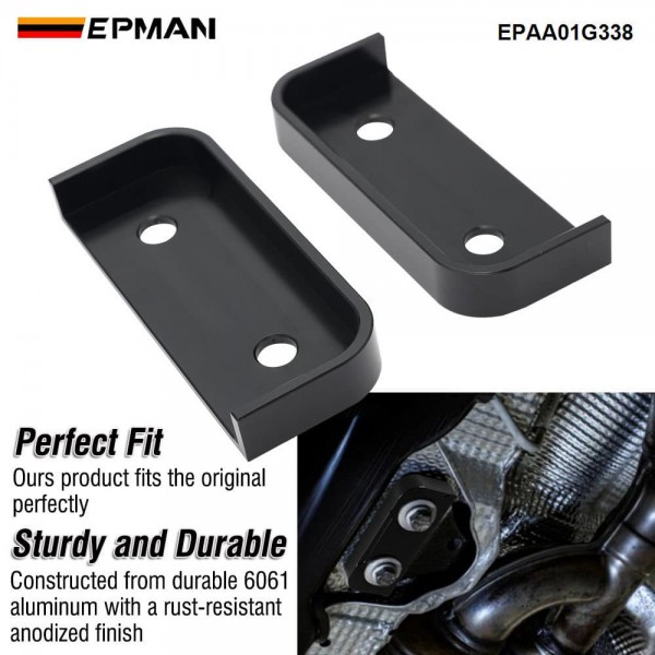 EPMAN Prop Shaft Center Bearing Alignment Cover for VW Golf 7/8 R Arteon R Audi S3 RS3, Anodized Black Kit EPAA01G338