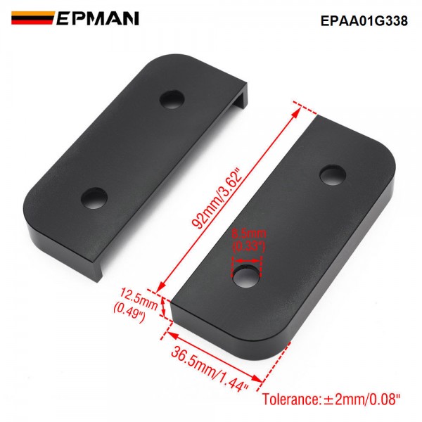EPMAN Prop Shaft Center Bearing Alignment Cover for VW Golf 7/8 R Arteon R Audi S3 RS3, Anodized Black Kit EPAA01G338