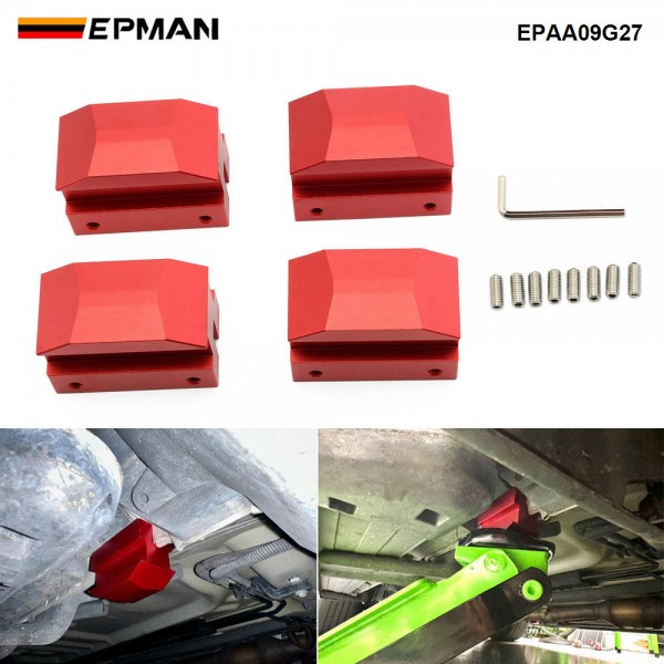 EPMAN 4Pcs Jack Lift Pad Anodized Aluminum for Chevrolet Camaro 6th Gen Except Convertible EPAA09G27