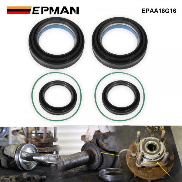 EPMAN Front Axle Vaccum Knuckle & Tube Seal Kit For Ford Super Duty Excursion F250 F350 F450 F550 Dana 50 60 1998-2004, Replace OEM Part # 50491, 50381, 41784-2 EPAA18G16 EPMAN Front Axle Vaccum Knuckle & Tube Seal Kit For Ford Super Duty Excursion F250 F350 F450 F550 Dana 50 60 1998-2004, Replace OEM Part # 50491, 50381, 41784-2 EPAA18G16