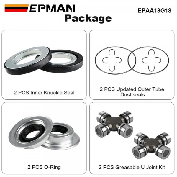 EPMAN Front Axle Seal And Greaseable U Joint Kit Compatible With Ford F250 F350 Super Duty 2005-2014, Replacement For 2017426 2014835 54983 25-332X SPL55-3X For Seals, O Rings, Greaseable U Joints EPAA18G18 EPMAN Front Axle Seal And Greaseable U Joint Kit Compatible With Ford F250 F350 Super Duty 2005-2014, Replacement For 2017426 2014835 54983 25-332X SPL55-3X For Seals, O Rings, Greaseable U Joints EPAA18G18