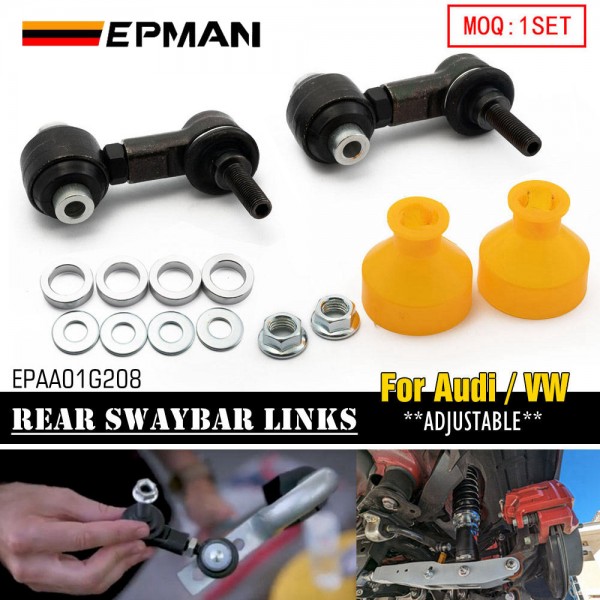 EPMAN Adjustable Rear Sway Bar End Links For VW/Audi Mk7 Golf / GTI / Golf R / Passat / 8P/V A3 / S3 / TT / TT-S EPAA01G208 EPMAN Adjustable Rear Sway Bar End Links For VW/Audi Mk7 Golf / GTI / Golf R / Passat / 8P/V A3 / S3 / TT / TT-S EPAA01G208