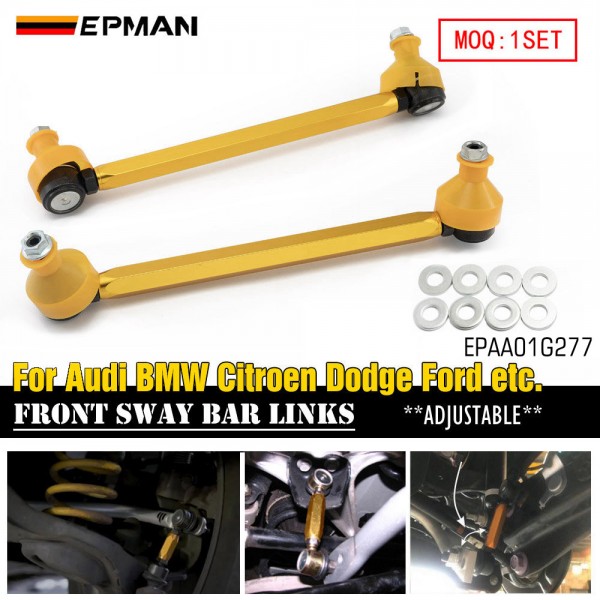 EPMAN Front Sway Bar End Link Assembly Universal Performance Live Adjustable EPAA01G277 EPMAN Front Sway Bar End Link Assembly Universal Performance Live Adjustable EPAA01G277