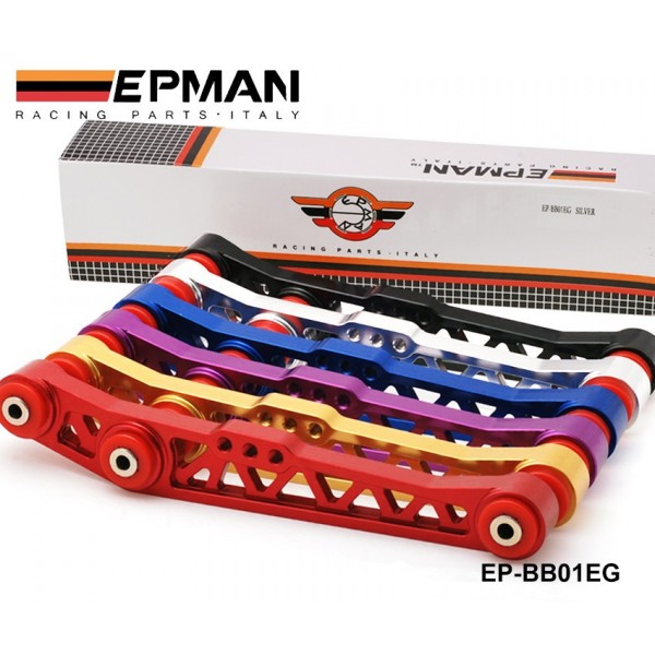 EPMAN High Strength Rear Lower Control Arm Kit LCA FOR HONDA CIVIC 88-95 EG ACURA INTEGRA 90-01-BLACK EP-BB01EG EPMAN High Strength Rear Lower Control Arm Kit LCA FOR HONDA CIVIC 88-95 EG ACURA INTEGRA 90-01-BLACK EP-BB01EG