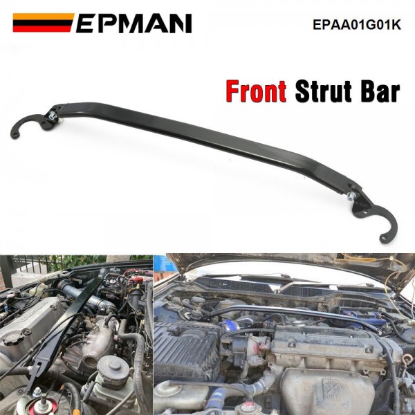 EPMAN Front Upper Strut Brace Tie Bar Kit For Honda Civic 92-00 EG EK/93-97 Del Sol/94-01 Integra DC2 Front Strut Bar EPAA01G01K