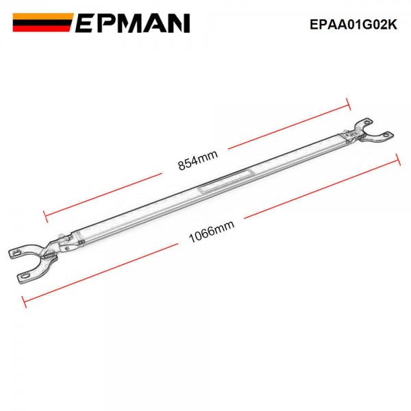 EPMAN Black Rear Strut Tie Bar for 92-00 Civic EG EK 93-97 Del Sol 94-01 Integra DC2 EPAA01G02K EPMAN Black Rear Strut Tie Bar for 92-00 Civic EG EK 93-97 Del Sol 94-01 Integra DC2 EPAA01G02K