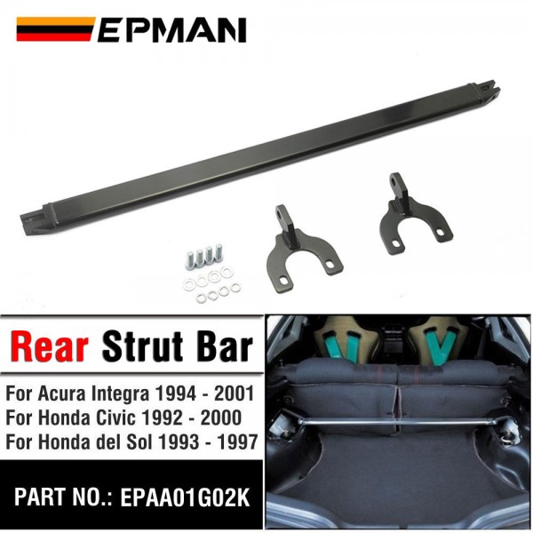 EPMAN Black Rear Strut Tie Bar for 92-00 Civic EG EK 93-97 Del Sol 94-01 Integra DC2 EPAA01G02K EPMAN Black Rear Strut Tie Bar for 92-00 Civic EG EK 93-97 Del Sol 94-01 Integra DC2 EPAA01G02K
