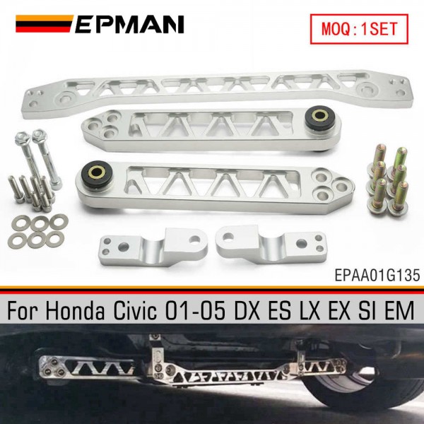EPMAN Billet Rear Control Arm Subframe Brace For Honda Civic 01-05 DX ES LX EX SI EM EPAA01G135 EPMAN Billet Rear Control Arm Subframe Brace For Honda Civic 01-05 DX ES LX EX SI EM EPAA01G135