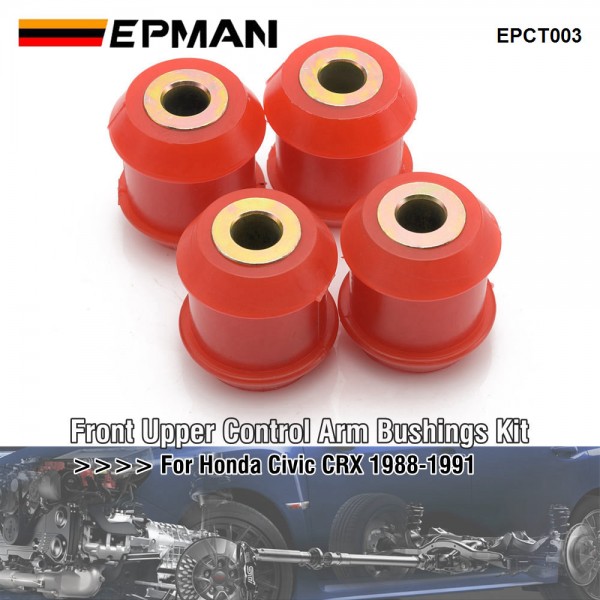 EPMAN Front Upper Control Arm Bushing Set Kit Polyurethane For 88-91 Honda Civic Crx EF ED EPCT003 EPMAN Front Upper Control Arm Bushing Set Kit Polyurethane For 88-91 Honda Civic Crx EF ED EPCT003