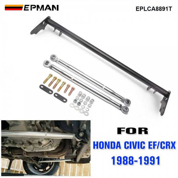 EPMAN Front Traction Control Arm Tie Bar Kit For Honda 88-91 Civic CRX EF K Series EPLCA8891T