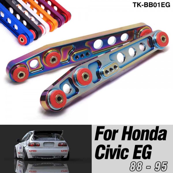 1 Pair Right & Left Racing Rear Lower Control Arms For Acura Integra 1990-2001 Honda Civic 88-95 (All) TK-BB01EG 1 Pair Right & Left Racing Rear Lower Control Arms For Acura Integra 1990-2001 Honda Civic 88-95 (All) TK-BB01EG