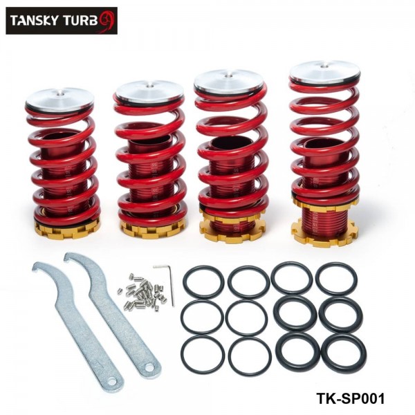 Tansky Rear Lower Control Arms+ Front Camber Kits+Lowering Coil Springs Red For Honda Civic TK-FCACASP-02EK