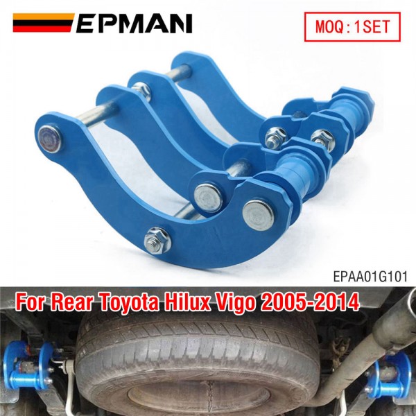 EPMAN A Pair Car Accessories Rear Suspension Lift Up Kits Blue Steel Lifting Lugs For Toyota Hilux Vigo 2005-2014 EPAA01G101 EPMAN A Pair Car Accessories Rear Suspension Lift Up Kits Blue Steel Lifting Lugs For Toyota Hilux Vigo 2005-2014 EPAA01G101