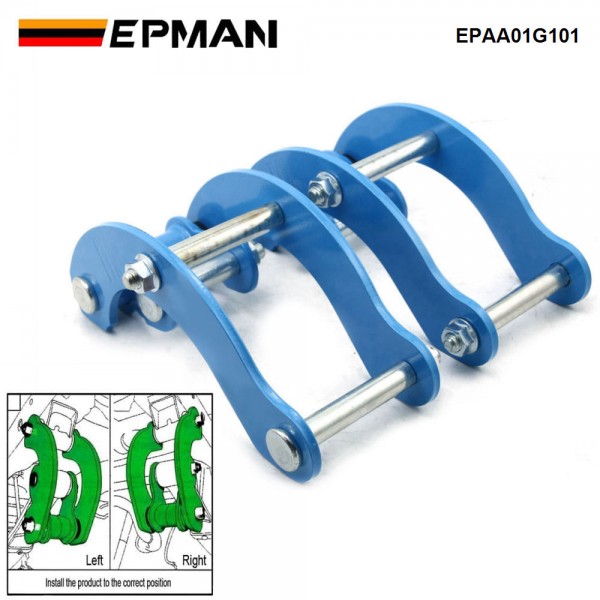 EPMAN A Pair Car Accessories Rear Suspension Lift Up Kits Blue Steel Lifting Lugs For Toyota Hilux Vigo 2005-2014 EPAA01G101