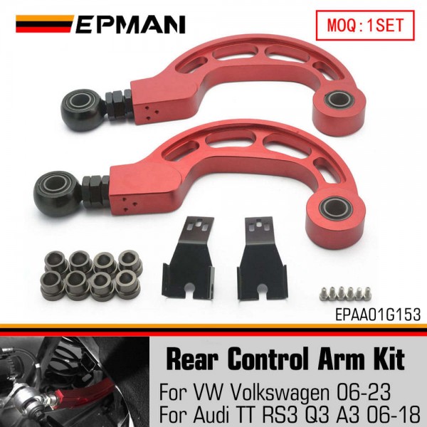 EPMAN Aluminum Adjustable Rear Arms Camber Kit For VW Gti MK5/MK6/MK7/MK8 Golf TIGUAN For Audi TT RS3 Q3 A3 EPAA01G153