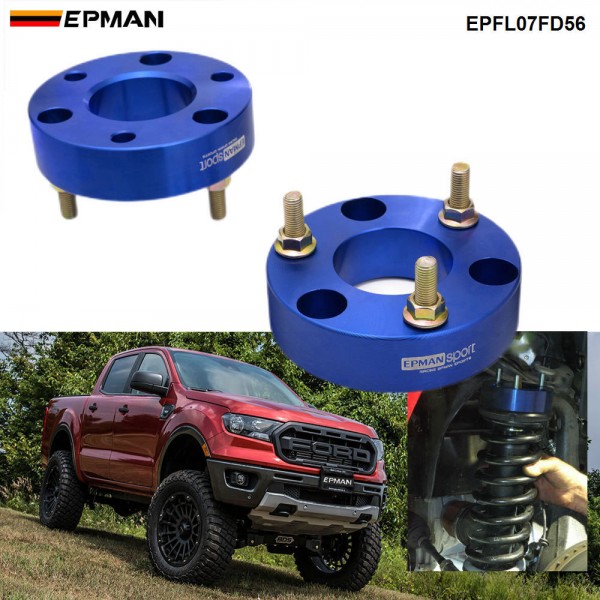 EPMAN Sport Suspensions Front Rear Pro Billet Lift Kit For Ford Ranger Front ,4x4 - Front Strut Spacers - Forged Aircraft Aluminum Billet EPFL07FD56