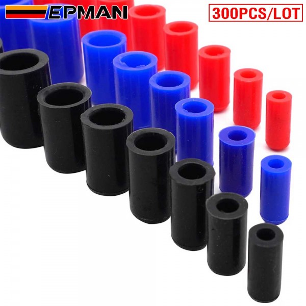 EPMAN 300PCS/Lot Car Modification Water Pipe Plug Inner Diameter Silicone Tube Hole Plug Water Plug Bung Silicone Hose End Caps EPHEC