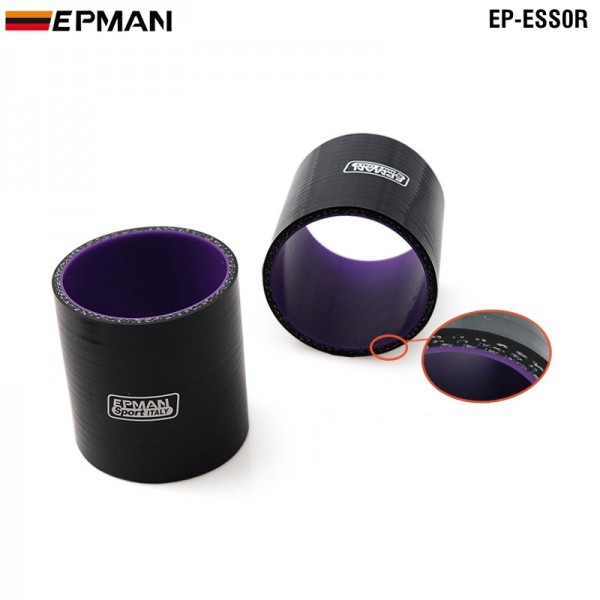 EPMAN Black Silicone Straight Coupler Hose  Turbo Silicone Pipe 32mm 35mm 38mm 51mm 57mm 60mm 63mm 70mm 76mm 89mm 102mm 114mm 120mm 127mm 152mm EP-ESS0R