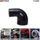 EPMAN 90Degree 4-Ply Silicone 90 Degree Elbow Reducer Hose BLACK EP-SS90R