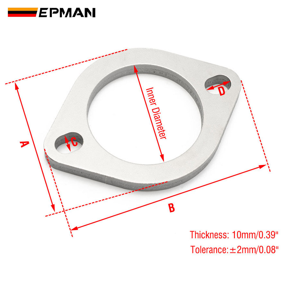 TANSKY Exhaust Flange Dimension Diagram